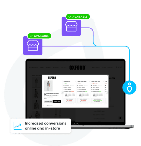 Oxford Shop partners with stockinstore as their omni channel retail provider with Click & Collect, Find in Store and Store Locator