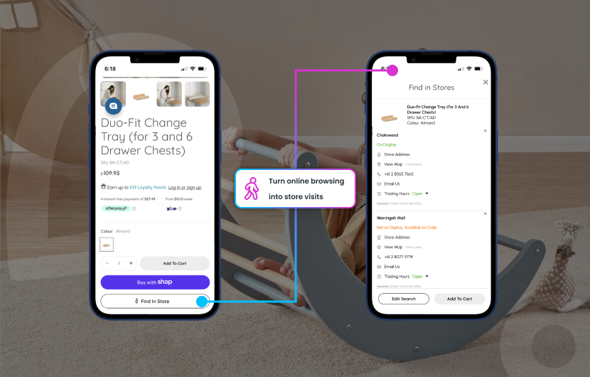 stockinstore find in store widget solution on boori