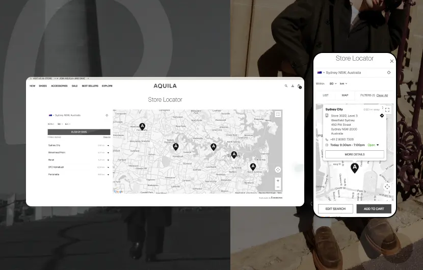Aquila Store Locator by stockinstore
