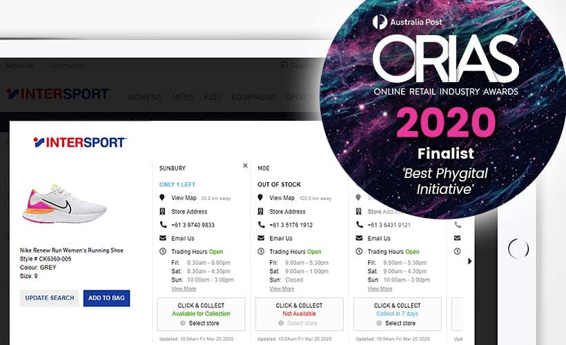 For a second time in 3 years stockinstore are finalists in the Online Retailer Industry Awards (ORIAS) for the Best Phygital Initiative with INTERSPORT Australia