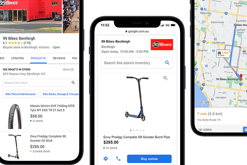 Using stockinstore, if your Store comes up in a Google search, people can now see all the products available in your stores nearby.