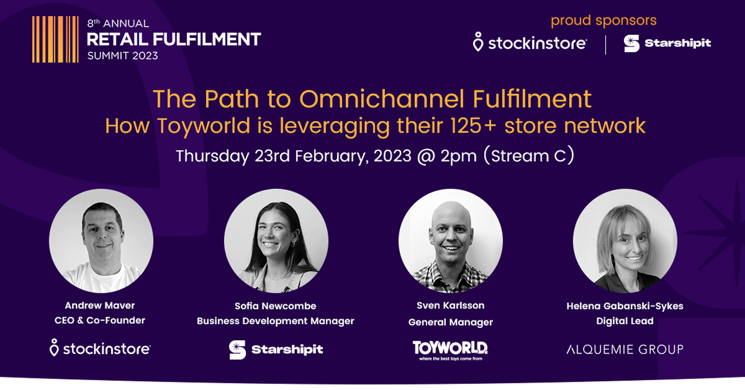 stockinstore® together with Starshipit are proud to be sponsors of the 2023 Retail Fulfilment Summit.