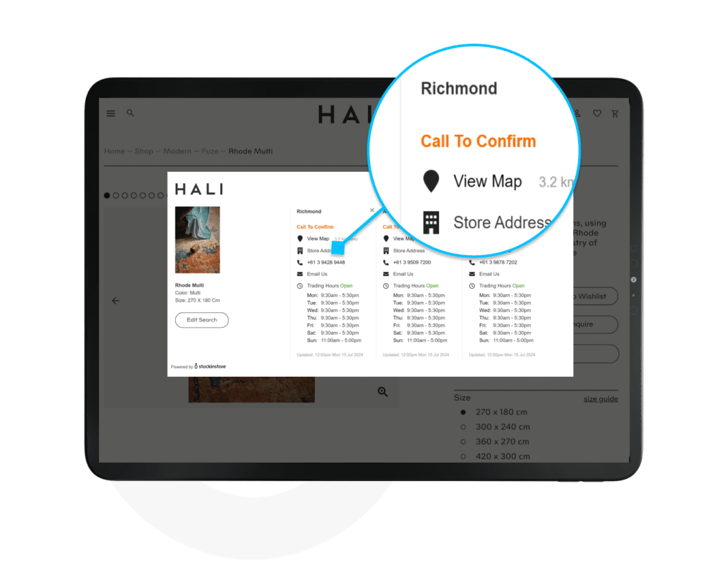Bespoke rug retailer launches stockinstore's find in store omnichannel solution